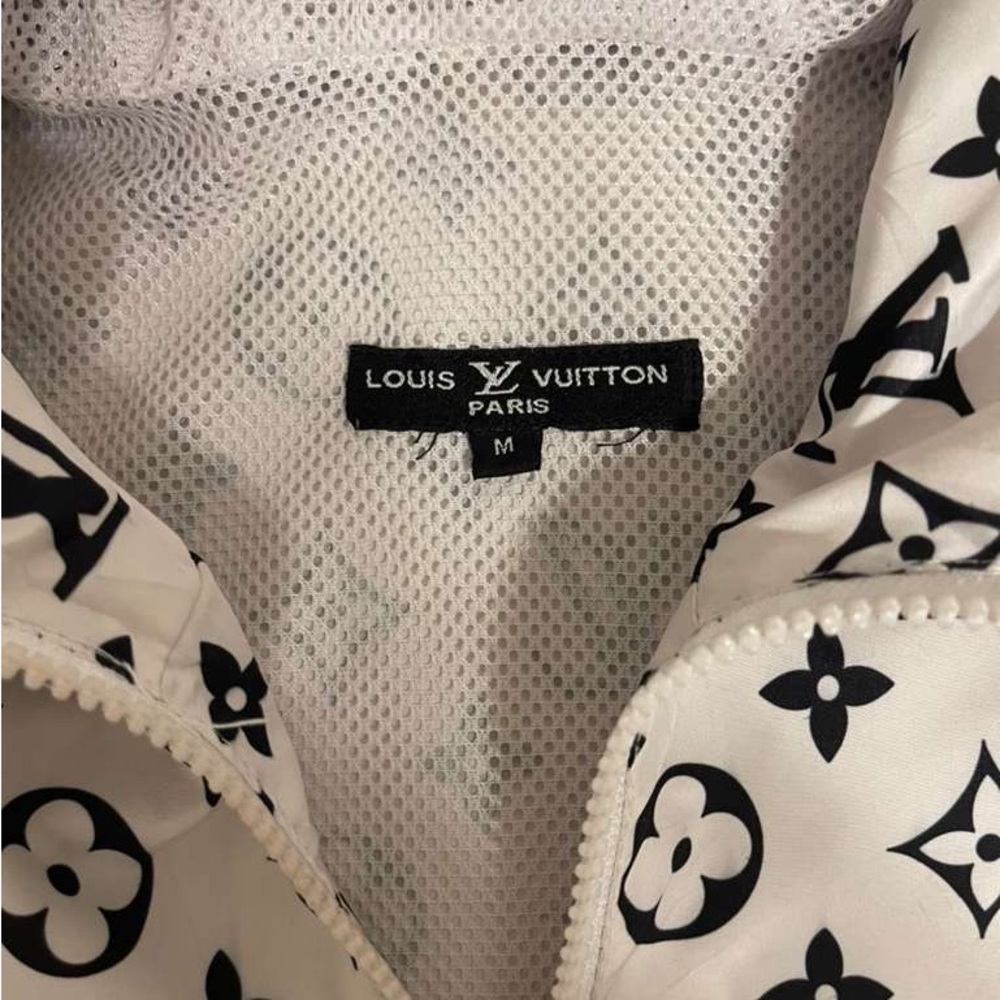 Louis Vuitton White Mesh Cotton Fabric Jacket